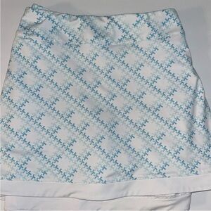 Blue and White Patterned Women's Skirt